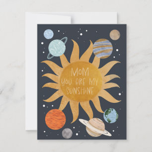 Cartes Pour Fêtes Annuelles Maman tu es mon Soleil