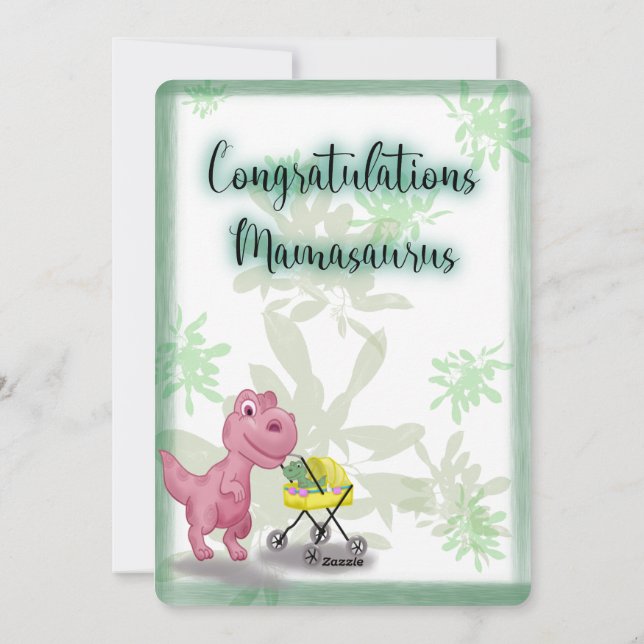 Cartes Pour Fêtes Annuelles Mamasaurus (Dos)