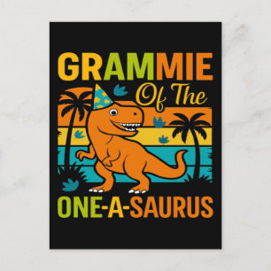 Cartes Pour Fêtes Annuelles Mamie de la fête d'anniversaire du dinosaure oneas