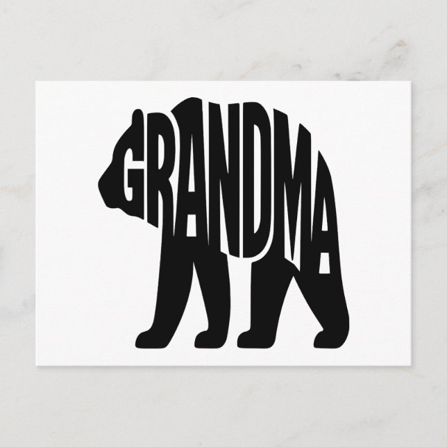 Cartes Pour Fêtes Annuelles Mamie Ours (Devant)