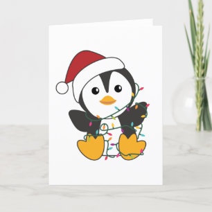 Cartes Pour Fêtes Annuelles Manchots Noël Neige Animaux Hiver Manchots