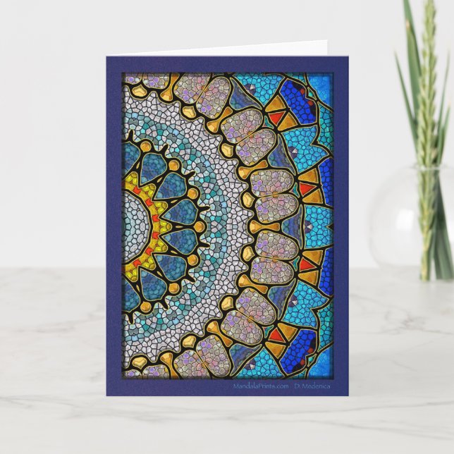 Cartes Pour Fêtes Annuelles Mandala (Devant)