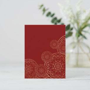 Cartes Pour Fêtes Annuelles Mandala 50 de luxe