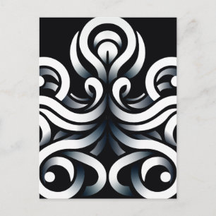 Cartes Pour Fêtes Annuelles Mandala abstrait géométrique sacré Zen minimal