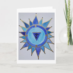 Cartes Pour Fêtes Annuelles Mandala bleu