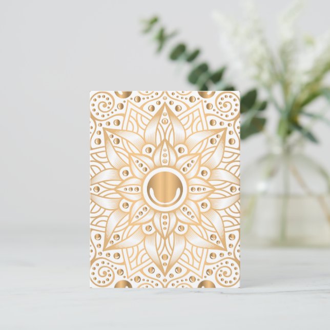 Cartes Pour Fêtes Annuelles Mandala de luxe 11 (Debout devant)