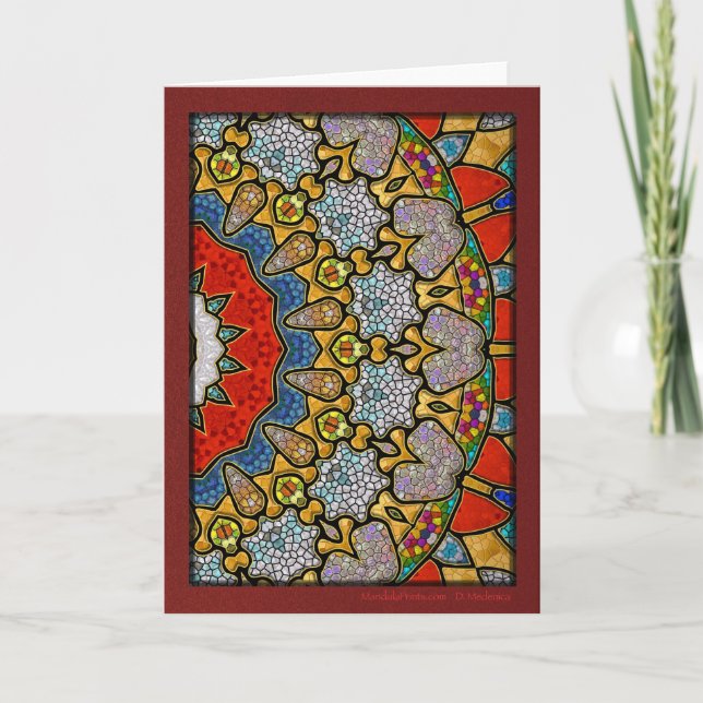 Cartes Pour Fêtes Annuelles Mandala numérique de diamant (Devant)