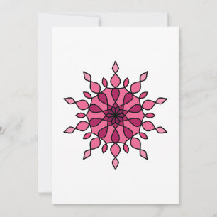 Cartes Pour Fêtes Annuelles Mandala rose