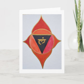 Cartes Pour Fêtes Annuelles Mandala rouge