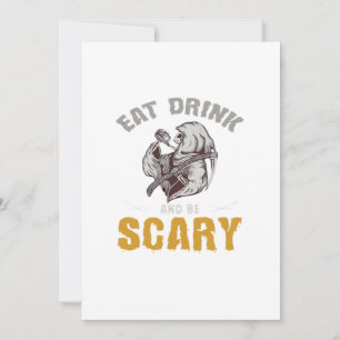 Cartes Pour Fêtes Annuelles Manger Boire Et Être Faucheuse Minimaliste Propre