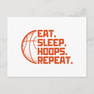 Cartes Pour Fêtes Annuelles Manger Dormir Hoops Répéter Basketball Citations D