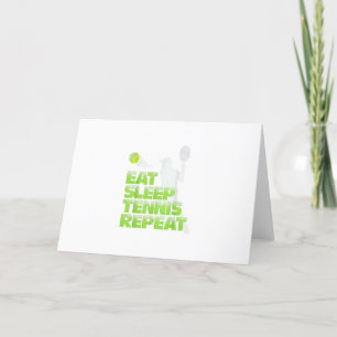 Cartes Pour Fêtes Annuelles manger dormir tennis répéter sport cadeau