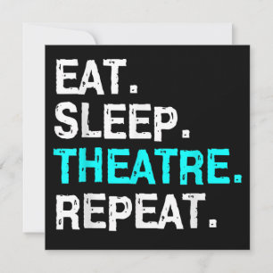 Cartes Pour Fêtes Annuelles Manger Théâtre du sommeil Répéter