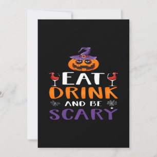 Cartes Pour Fêtes Annuelles Mangez, Buvez Et Soyez Effrayant Boisson De Sorciè