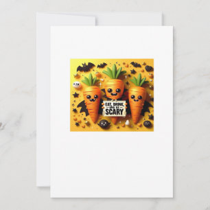 Cartes Pour Fêtes Annuelles Mangez, buvez et soyez effrayant rétro classique