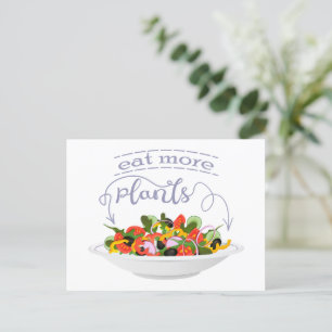 Cartes Pour Fêtes Annuelles Mangez plus de plantes frais motivation salade let