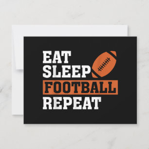 Cartes Pour Fêtes Annuelles Mangez Sleep Football Répéter Awesome Love Footbal