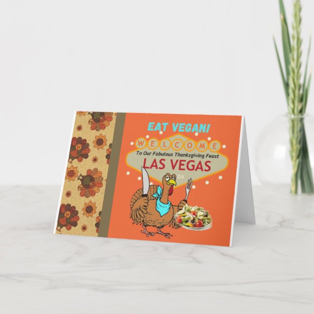 Cartes Pour Fêtes Annuelles Mangez Vegas Las Vegas Thanksgiving Card (Devant)