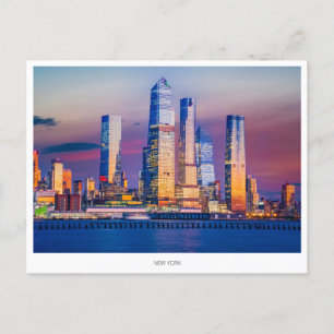 Cartes Pour Fêtes Annuelles Manhattan skyline, New York Holiday Postcard