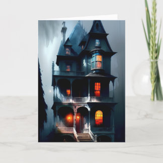 Cartes Pour Fêtes Annuelles Manoir victorien hanté
