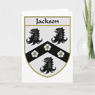 Cartes Pour Fêtes Annuelles Manteau de Jackson des bras/de crête de famille