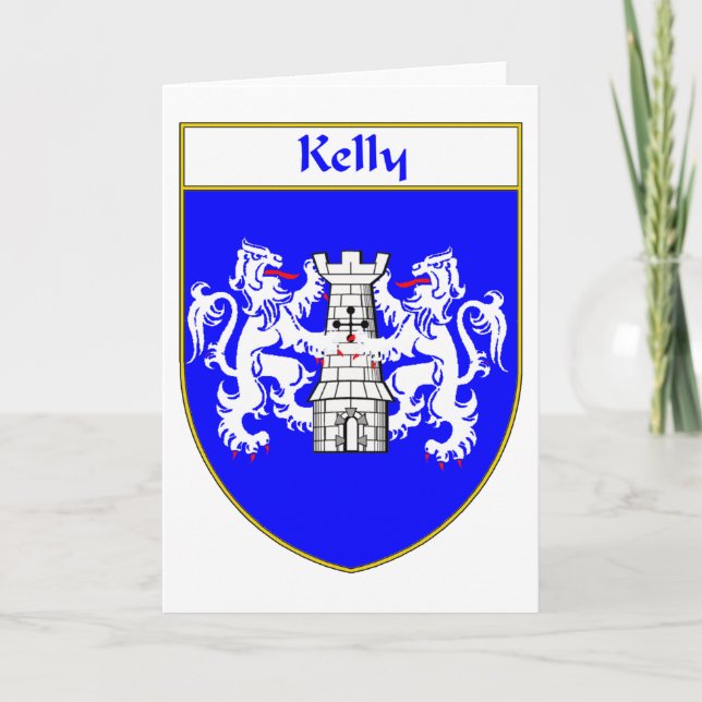 Cartes Pour Fêtes Annuelles Manteau de Kelly des bras/de crête de famille (Devant)