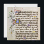 Cartes Pour Fêtes Annuelles Manuscrit enluminé médiéval<br><div class="desc">Page de manuscrit enluminé médiéval.</div>