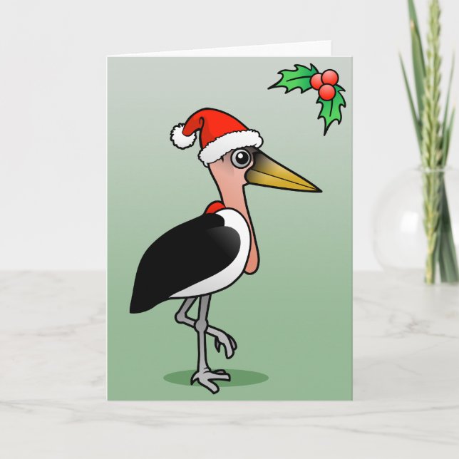 Cartes Pour Fêtes Annuelles Marabou Stork Père Noël (Devant)