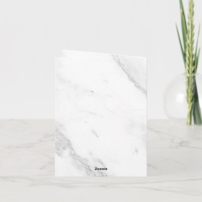 Cartes Pour Fêtes Annuelles Marbre Blanc (Dos)