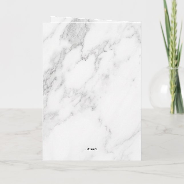 Cartes Pour Fêtes Annuelles Marbre Blanc (Dos)