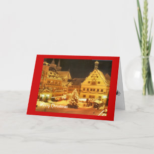 Cartes Pour Fêtes Annuelles Marché allemand vintage de Noël