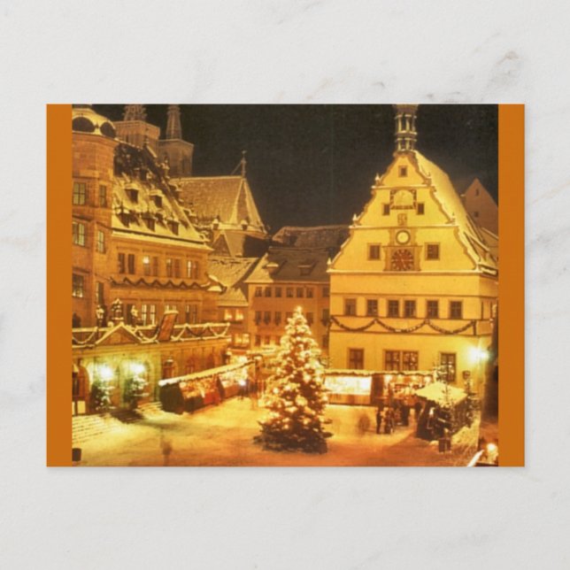 Cartes Pour Fêtes Annuelles Marché de Noël Allemagne (Devant)