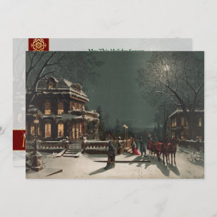 Cartes Pour Fêtes Annuelles Marche de nuit de Noël Customisée Noël