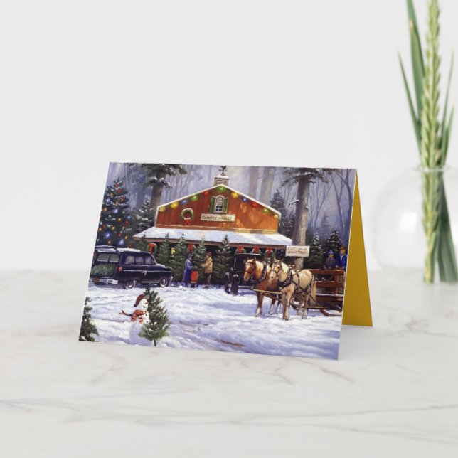 Cartes Pour Fêtes Annuelles Marché Pays (Devant)