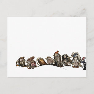 Cartes Pour Fêtes Annuelles Marcher à travers la neige de Noël