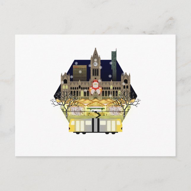 Cartes Pour Fêtes Annuelles Marchés de Noël de Manchester (Devant)