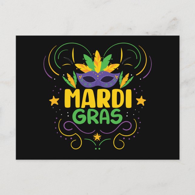 Cartes Pour Fêtes Annuelles Mardi Gras (Devant)