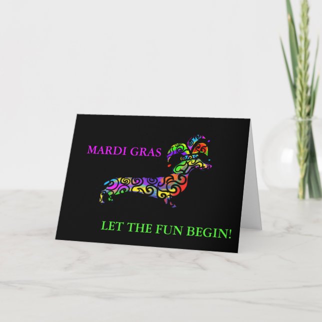 CARTES POUR FÊTES ANNUELLES MARDI GRAS DOXIE (Devant)