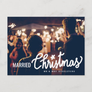 Cartes Pour Fêtes Annuelles Maré Noël blanc manuscrit photo
