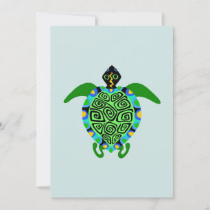 Cartes Pour Fêtes Annuelles Mare Sea TURTLE - Vie marine - Spray -