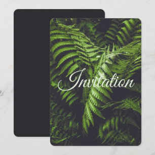 Cartes Pour Fêtes Annuelles Mariage Bois de fougères vert foncé lunatique
