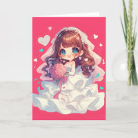 Mariage de mariée de la fille Anime Chibi