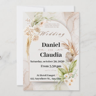 Cartes Pour Fêtes Annuelles Mariage d'invitation