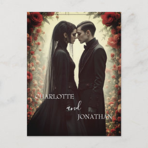 Cartes Pour Fêtes Annuelles Mariage romantique en Elégance noire