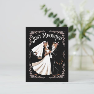 Cartes Pour Fêtes Annuelles Mariage Royal de Chat Drôle de Danse de Jeunes Mar