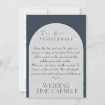 Mariage Time Capsule Blue/Grey Card & Enveloppe