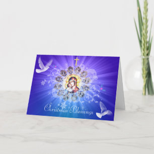 Cartes Pour Fêtes Annuelles Marie et Jésus
