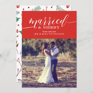 Cartes Pour Fêtes Annuelles Marié et Joyeux