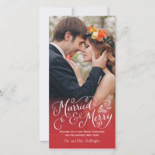 Cartes Pour Fêtes Annuelles Marié et Joyeux Joyeux Jour férié