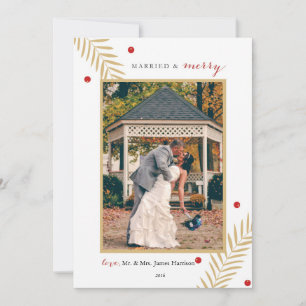 Cartes Pour Fêtes Annuelles Marié & Joyeux